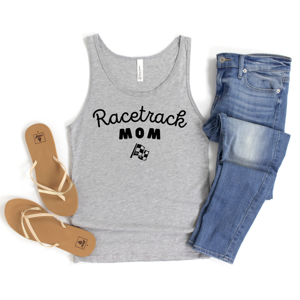 Highline Clothing Racetrack Mom Graphic Tank Top - Gray